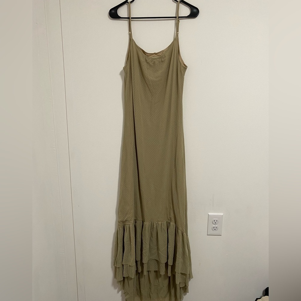 Mia Joy Elegant Olive Green Maxi Dress